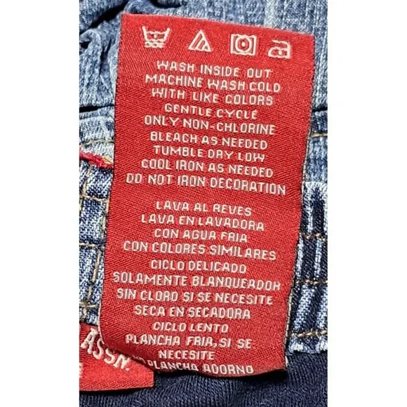 Y2K U.S. Polo Assn. Embellished Denim Skort Pleated Hem Embroidered Logo 3T - Picture 5 of 8